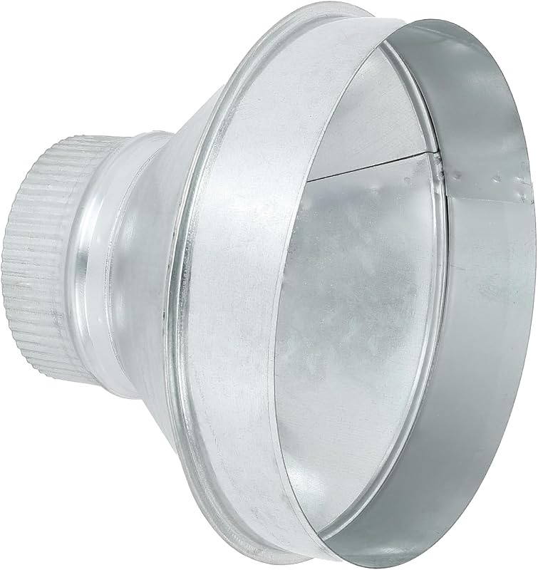 Reductor conducto 8 a 4" acero galvanizado HVAC