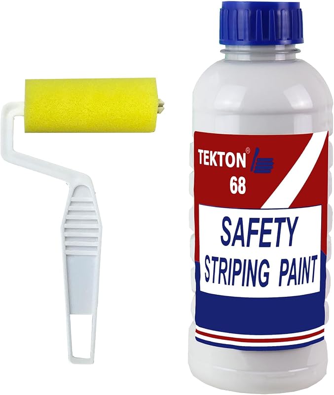 Pintura rayas blancas tráfico 1qt con rodillo
