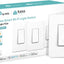 Interruptor luz inteligente Wi-Fi HomeKit 2.4GHz pack 3