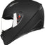 Casco integral motocicleta 2 viseras bufanda invierno DOT