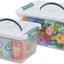 Contenedores 14qt y 7qt plástico transparente pack 2