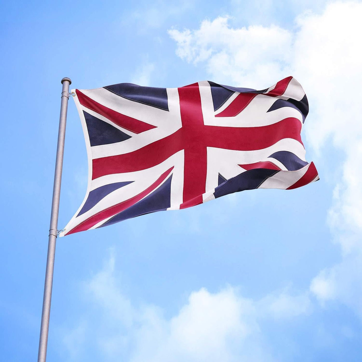 Bandera Union Jack 5x8ft poliéster cabecera lona doble
