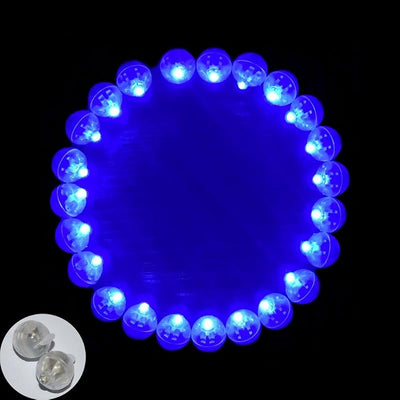 100 Lámparas Globo Luz Azul Redondo para Fiesta Boda