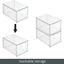 Almacenamiento baño plástico apilable cajón organiz. 4 pzas
