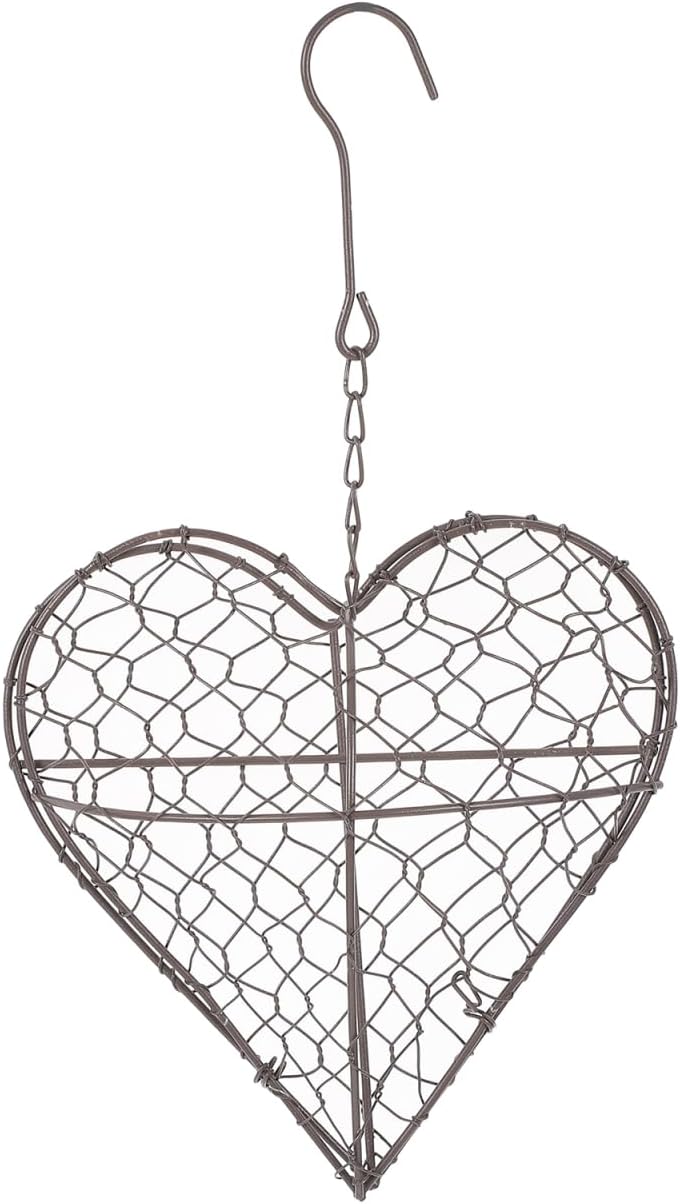 Maceta colgante hierro forma corazón soporte pared suculentas