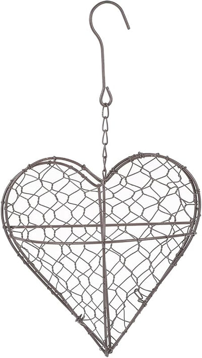 Maceta colgante hierro forma corazón soporte pared suculentas