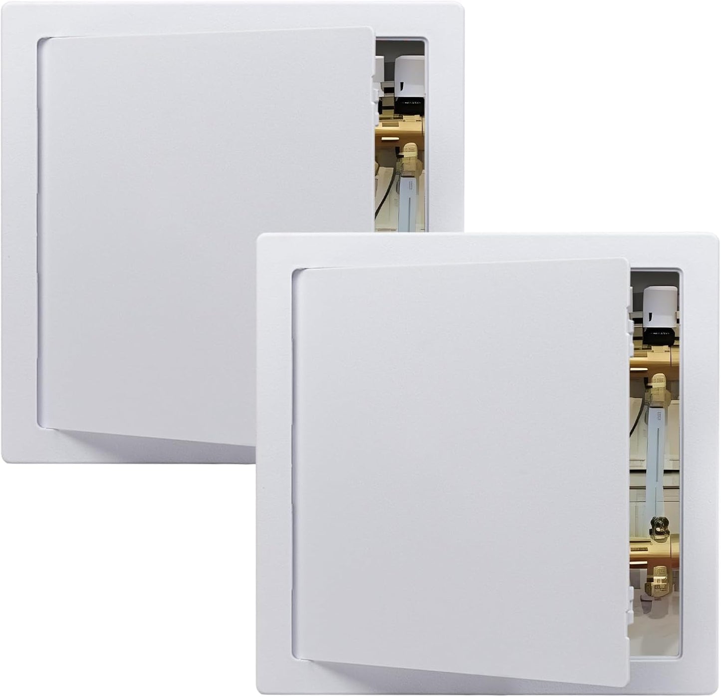 Panel fontanería techo yeso 14x14pulg 2 puertas plástico