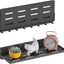 Estante plegable pared 8 ganchos metal negro 17" 2uds