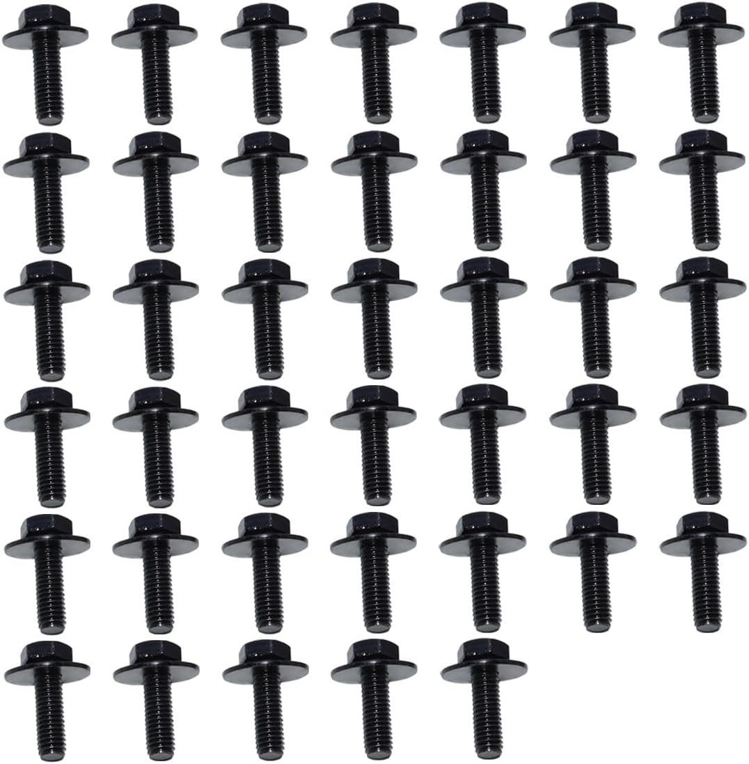 40 Pzas Tornillos M6-1.0x24mm Hexagonales Kit Carrocería