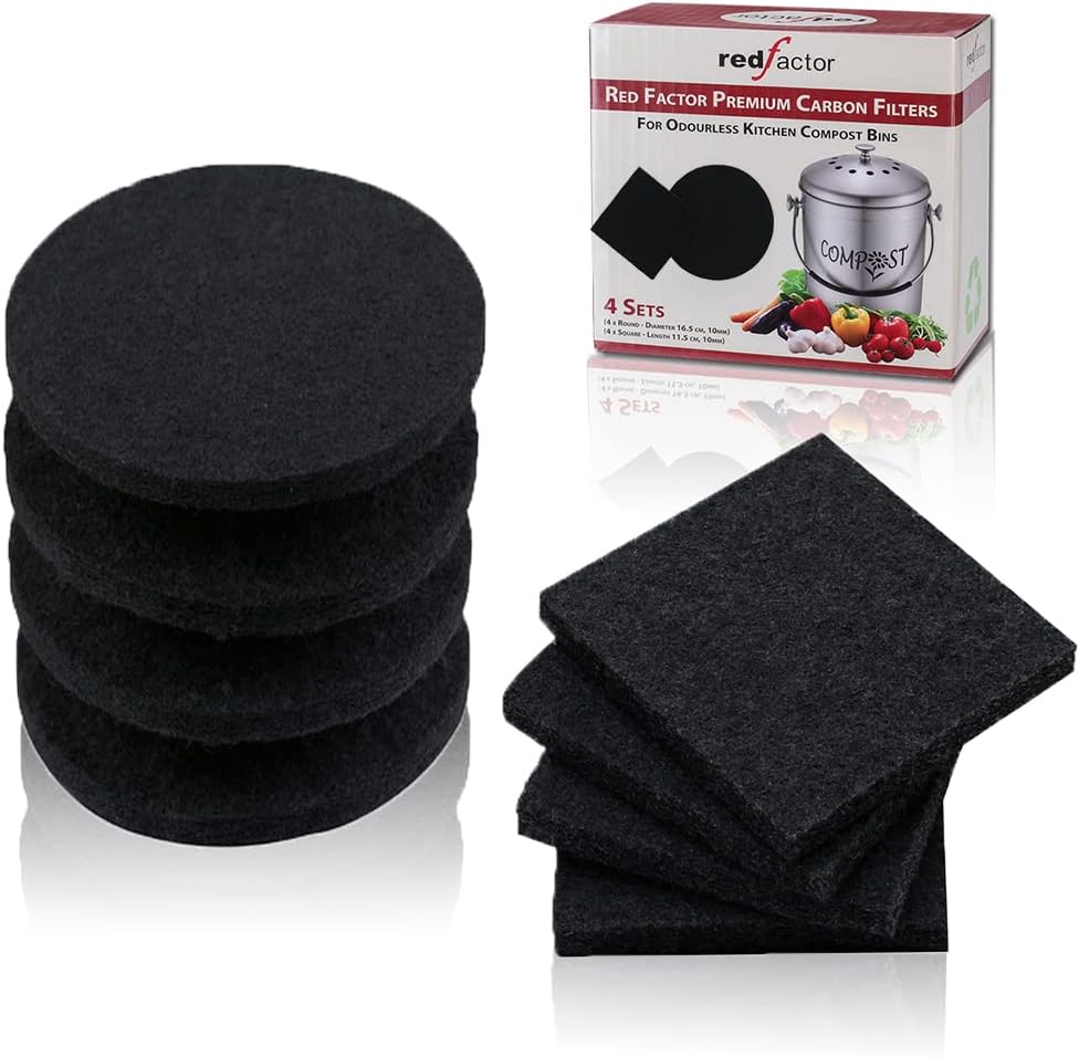 8 Filtros Carbón Extra Gruesos para Cubos Sin Olor