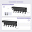 Soporte llaves pared adhesivo 6 ganchos negro