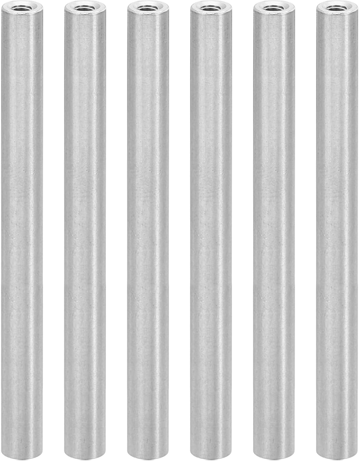 6 Tuercas Espaciadoras M3 Aluminio Plata