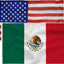 Bandera México 3x5ft poliéster ojales latón