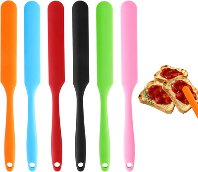 Juego 6 Espátulas Silicona Raspador Tarros Antiadherente