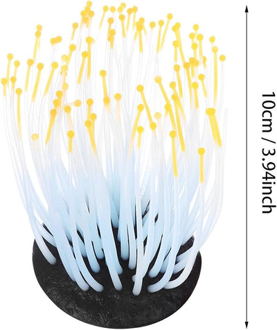 Acuario Artificial Luz Nocturna Silicona Coral Peces Decoración