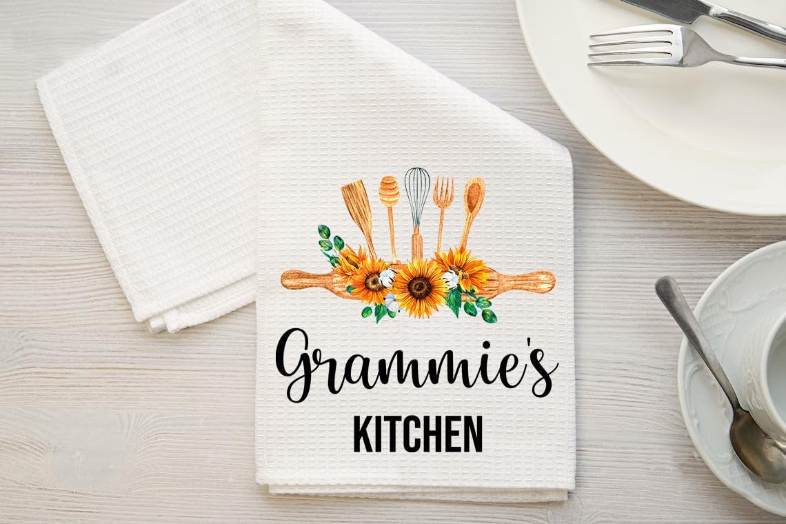 Toalla cocina Grammie's decoración girasol regalo hogar suave