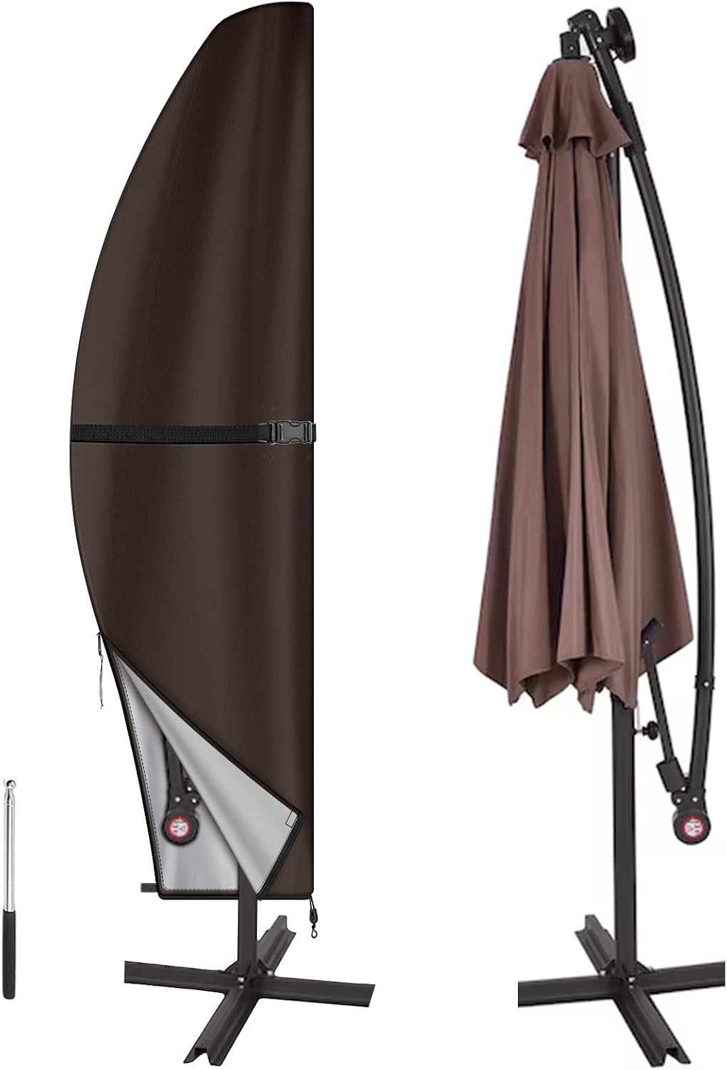 Funda impermeable sombrilla patio 9-14" comp 12-14"