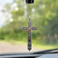 Colgante cruz acrílico para espejo coche