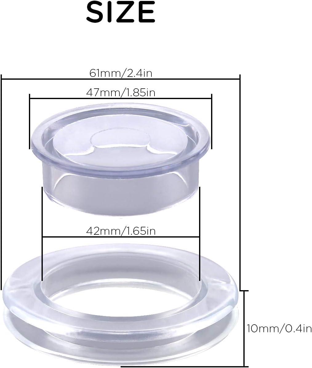 Set 2 anillos y tapas silicona 2pulg para mesa patio