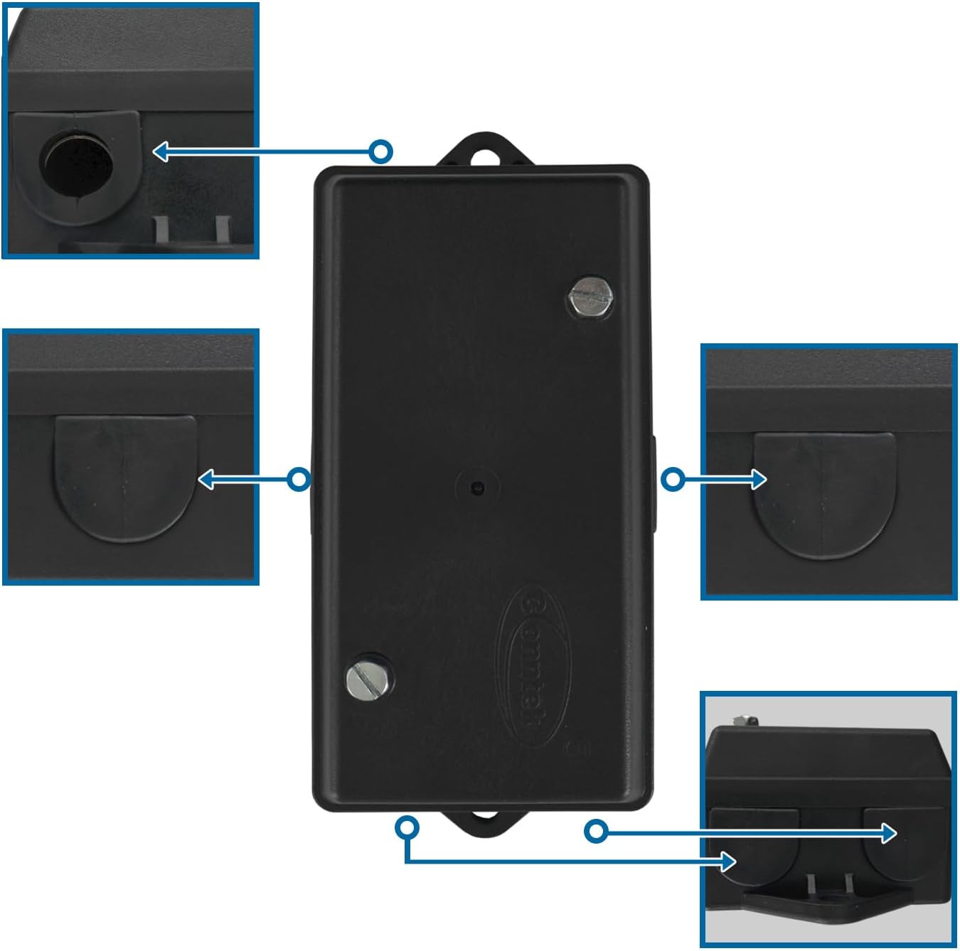 Caja conexiones remolque 6-7 polos resistente negro