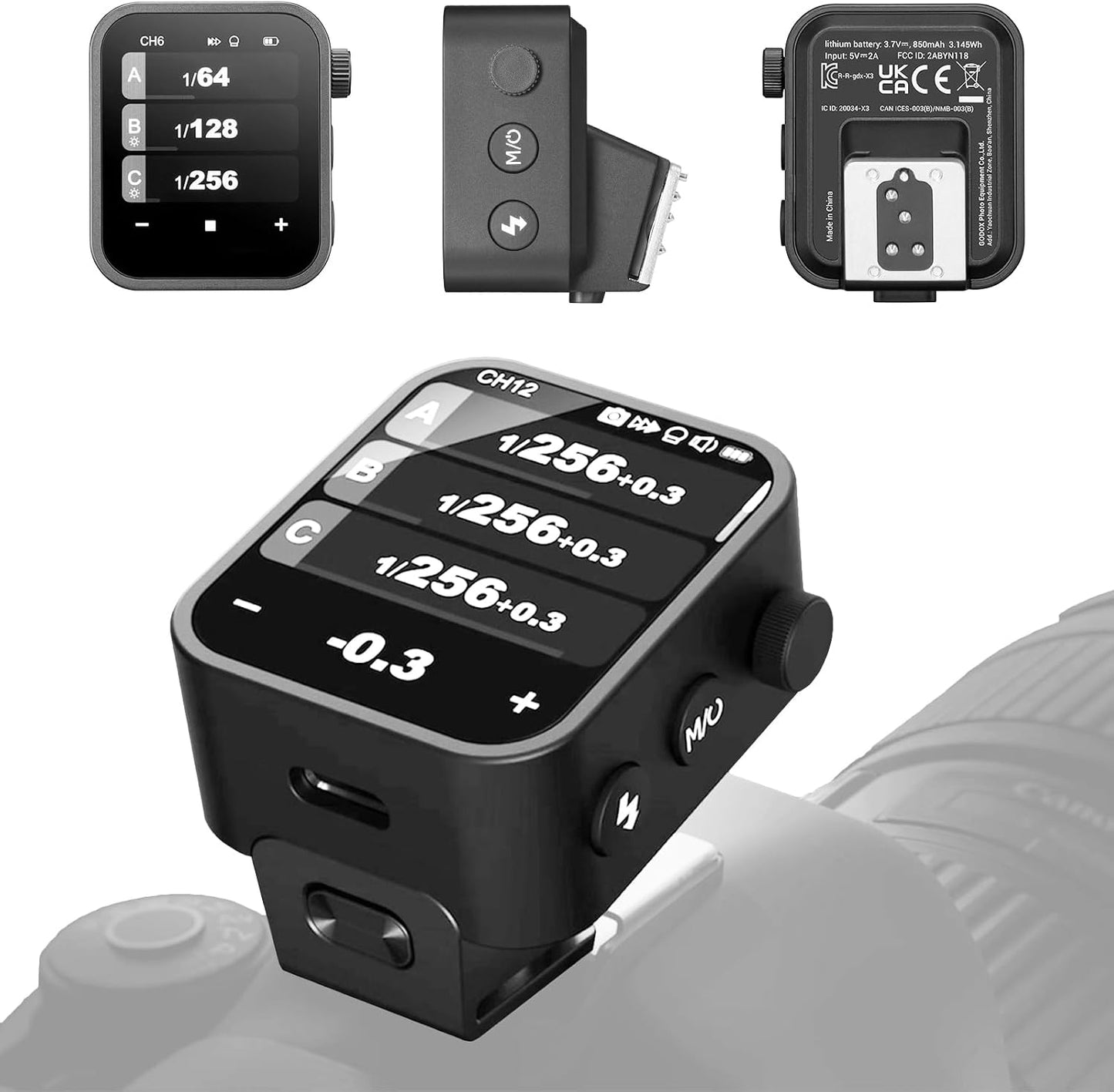 Disparador flash Leica TTL inalámbrico 2.4G con batería