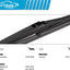 Escobillas trasero 10pulg Jeep Compass 18-24 Chevy Orlando 12-14