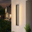 Aplique pared exterior 39.3pulg luces LED negras para porche