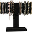 Soporte pulseras barra T terciopelo negro