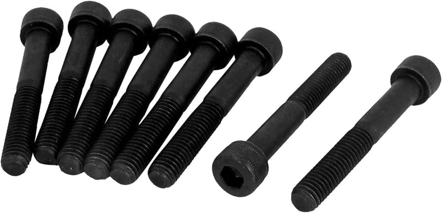 10 Pzas Tornillo Hex M8 Acero Grado 12.9