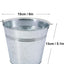 15 Cubos Metal Galvanizado 6pulg Asas Decoración Fiesta Hogar