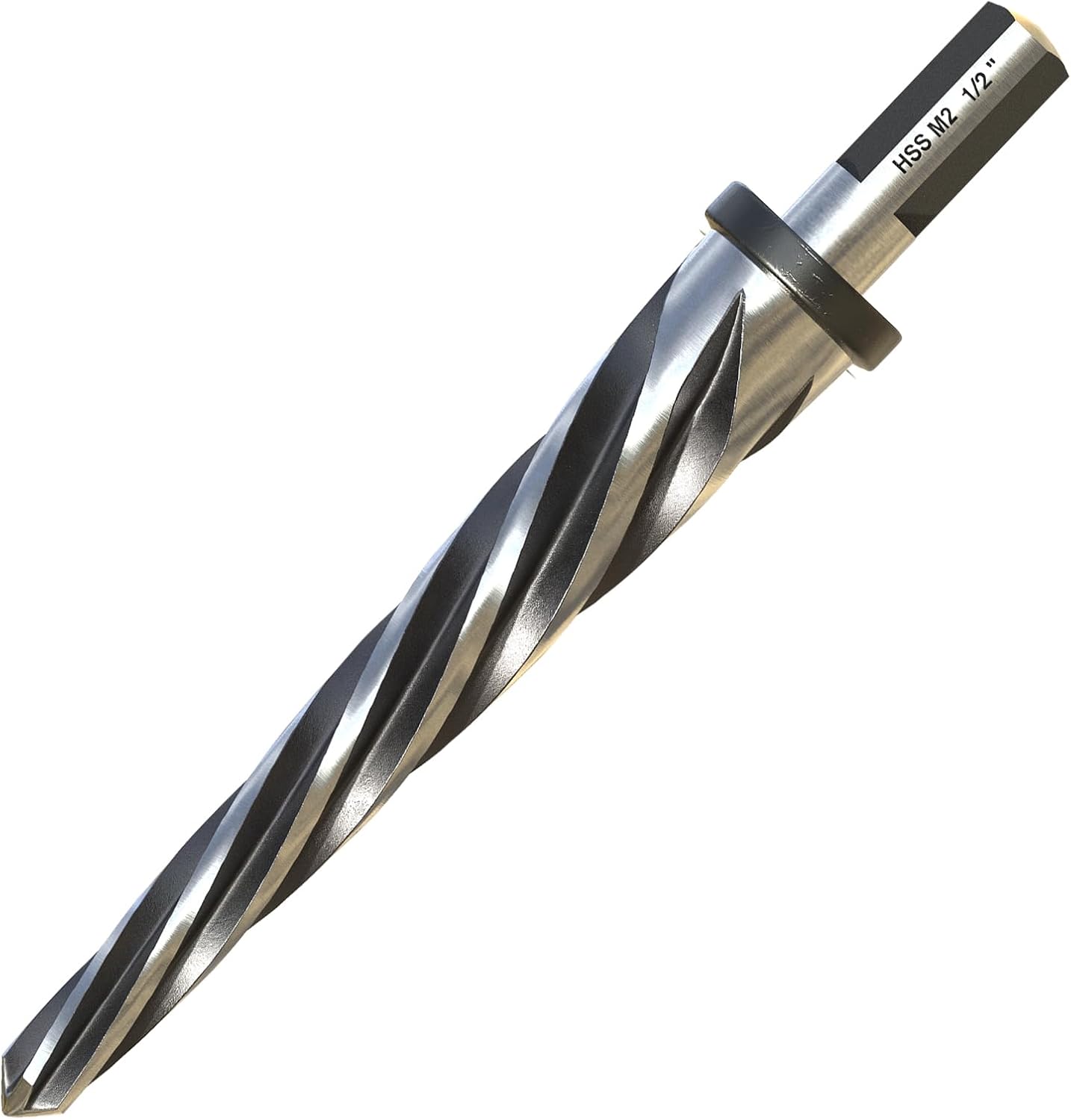 Escariador 1/2pulg M2 HSS 5 flautas espiral acero aluminio madera