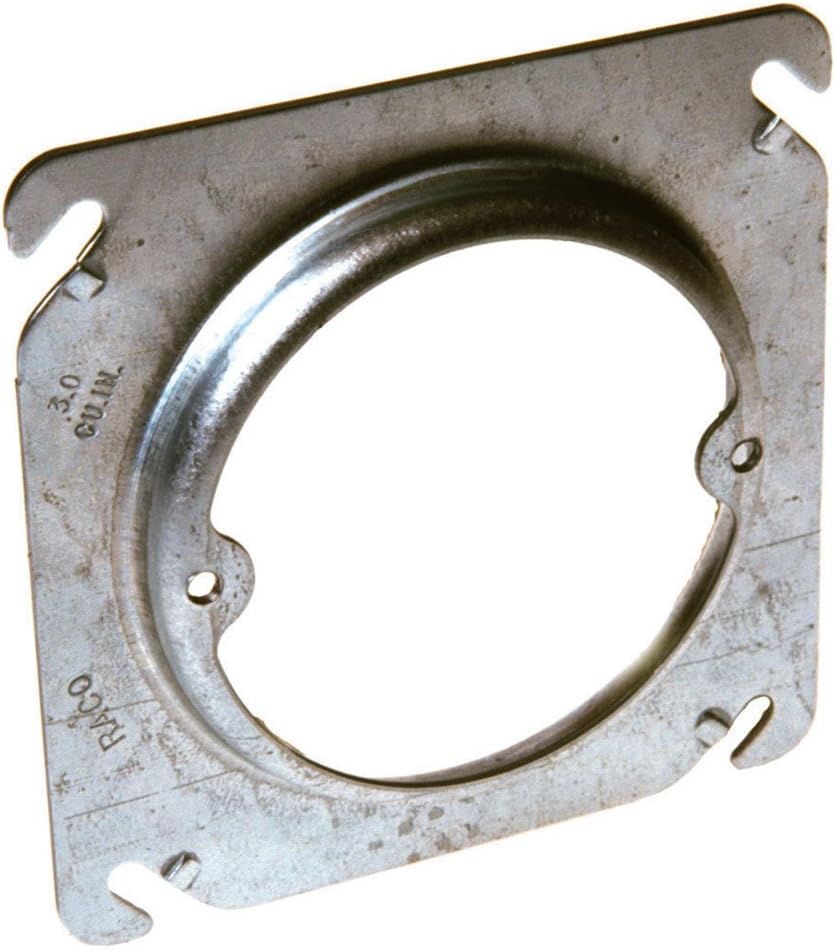 Cubierta cuadrada elevada 1/2pulg orejas 2-3/4pulg gris