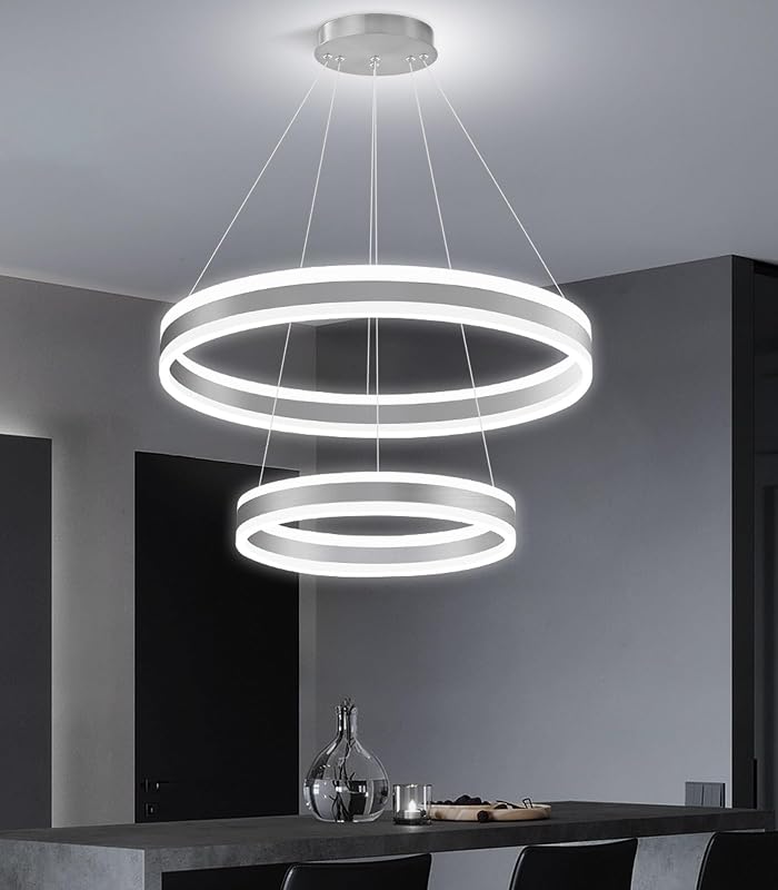 Lámpara colgante anillo LED regulable 3000K-6000K