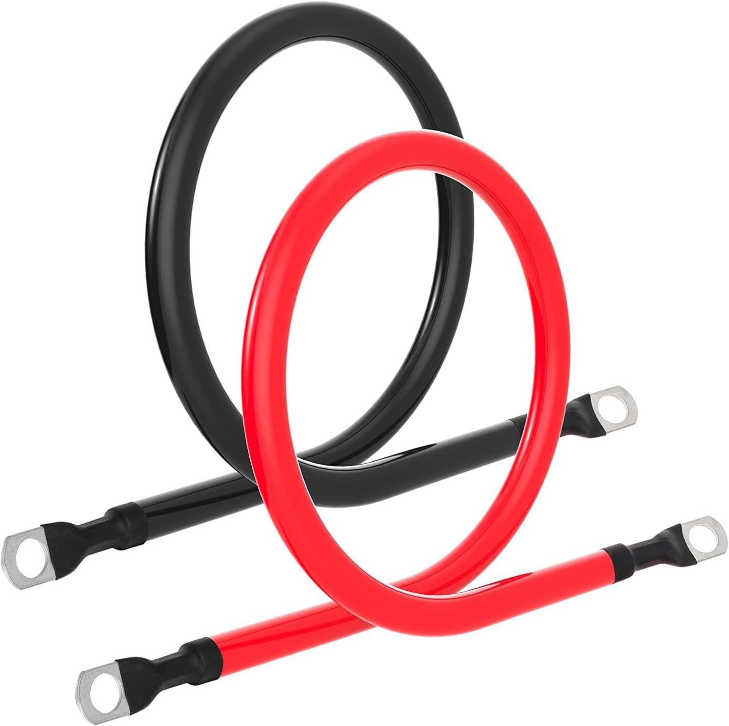Set cables batería 2 AWG 20pulg con terminales 3/8