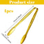 4 Pinzas Doradas Inox 6pulg para Bufé Postres Hielo