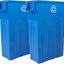 Contenedor reciclaje plástico 23gal perfil delgado azul