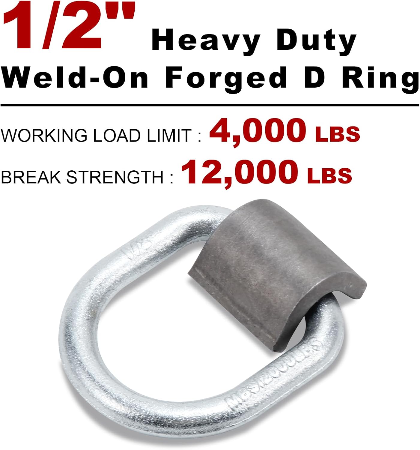 Anillo D soldadura resistente 1/2pulg para remolques