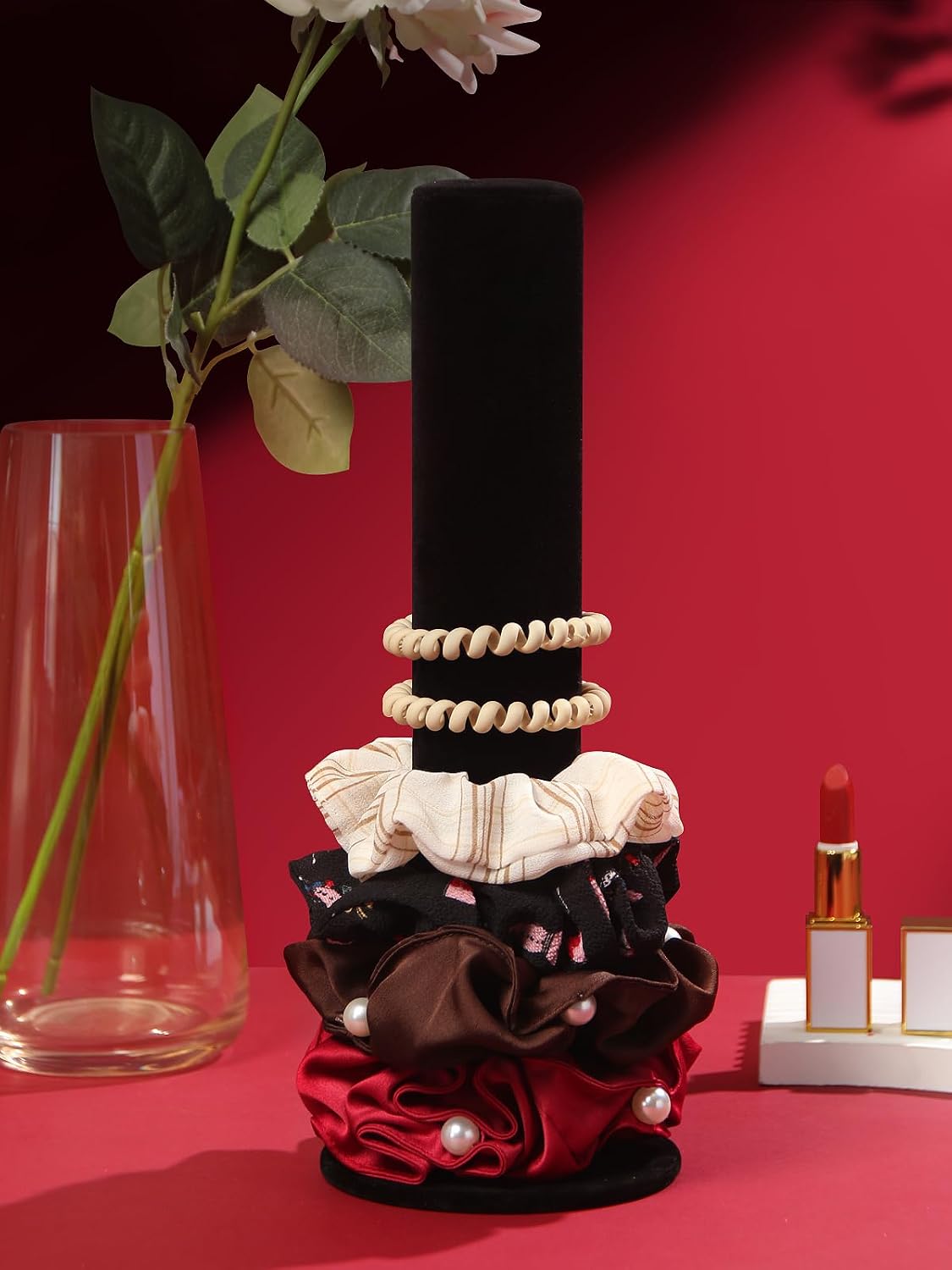 2 Soportes Diadema Terciopelo Negro para Niñas y Mujeres
