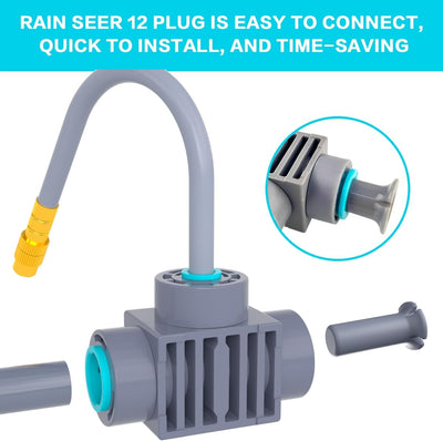 Accesorio riego por goteo conector rápido 0.472pulg 10unid