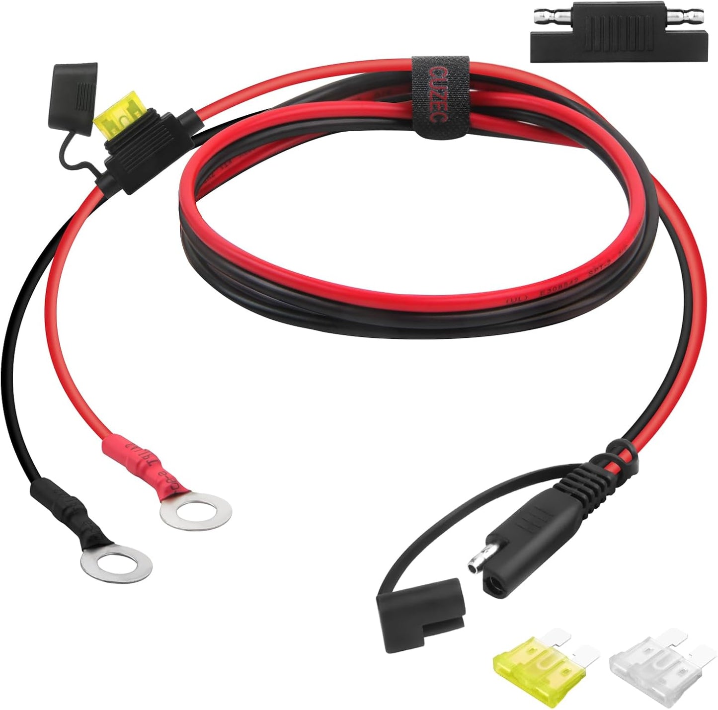 Terminal anillo 2ft 14AWG conexión rápida SAE fusible 20A