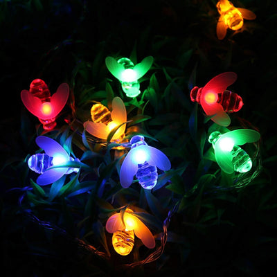 Cadena luces abeja 19.6ft 40 LED con control remoto jardín