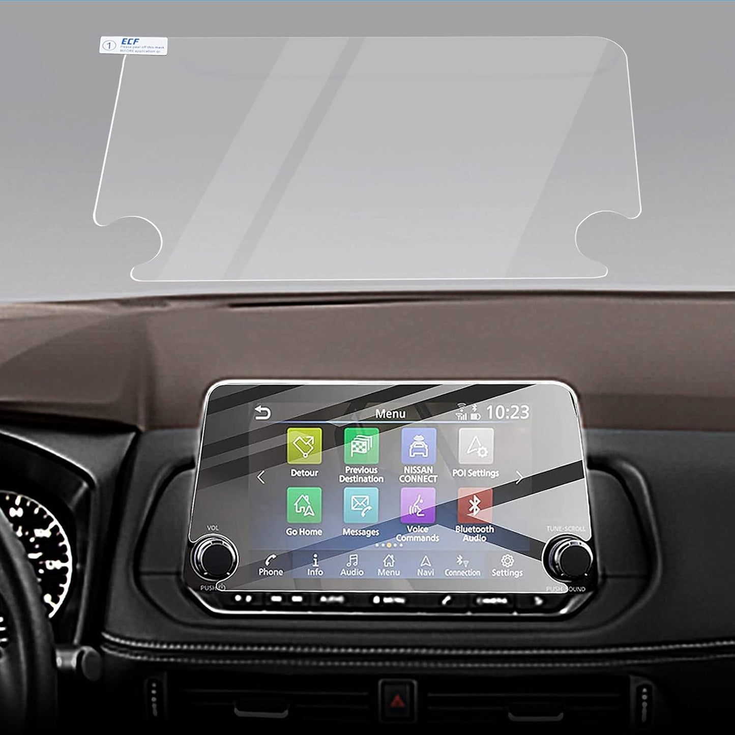 Protector vidrio templado 8" Nissan Rogue Altima 19-26