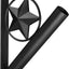 Soporte asta bandera hierro forjado negro mate
