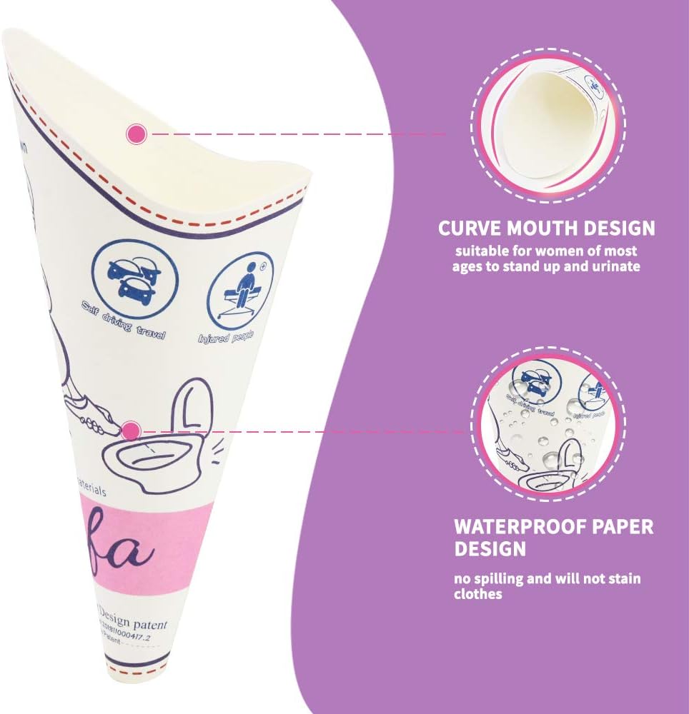 Bacinica portátil para mujer de papel resistente
