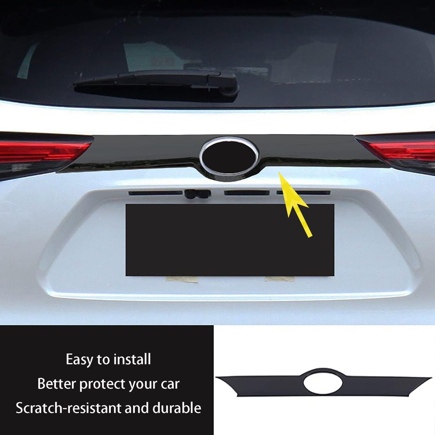 Rejilla puerta trasera Toyota Highlander negro decorativa