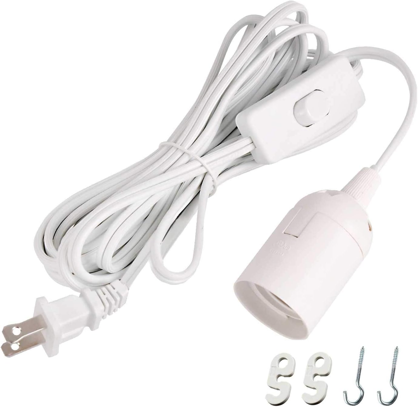 Cable e26 colgante 15ft con interruptor paquete 6