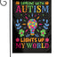 Bandera conciencia autismo 12x18" doble cara