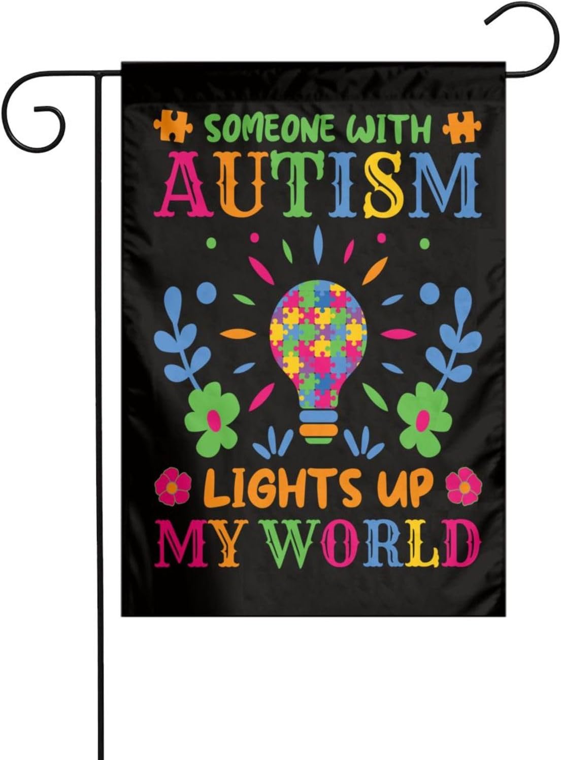 Bandera conciencia autismo 12x18" doble cara