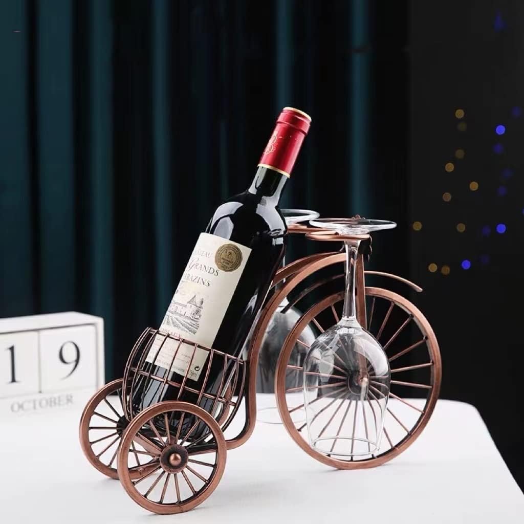 Soporte botella vino bicicleta con agujero vidrio