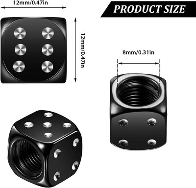 12 Pzas Tapones Válvula Aluminio Coche Bicicleta 0.47pulg